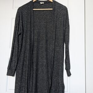 Garage | Charcoal Open-Front Long Sweater